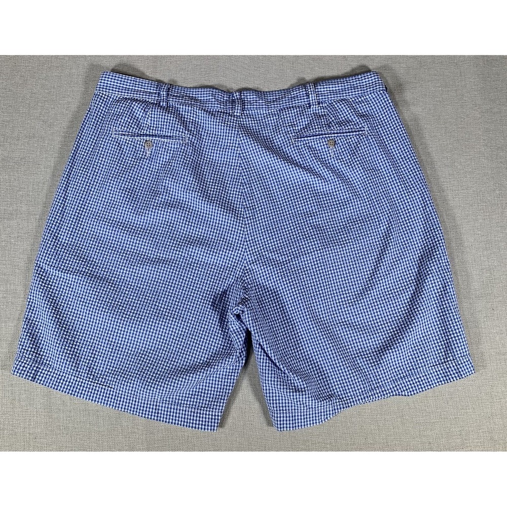 Polo Ralph Lauren Tyler Shorts Seersucker Blue And White Checks Size 38 - Picture 2 of 7